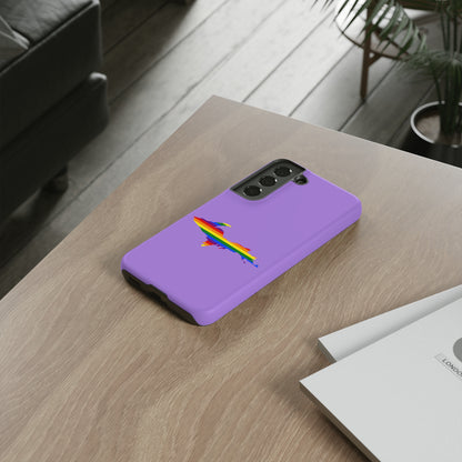 Michigan Upper Peninsula Tough Phone Case (Lavender w/ UP Pride Flag Outline) | Samsung & Pixel Android