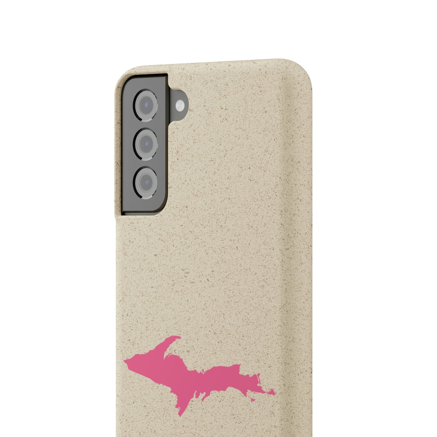 Michigan Upper Peninsula Biodegradable Phone Cases (w/ Pink UP Outline) | Samsung Android