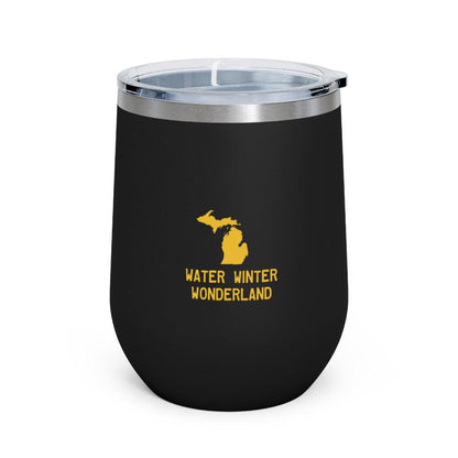 'Water Winter Wonderland' Michigan Insulated Wine Tumbler | 12oz Stainless Steel - Circumspice Michigan