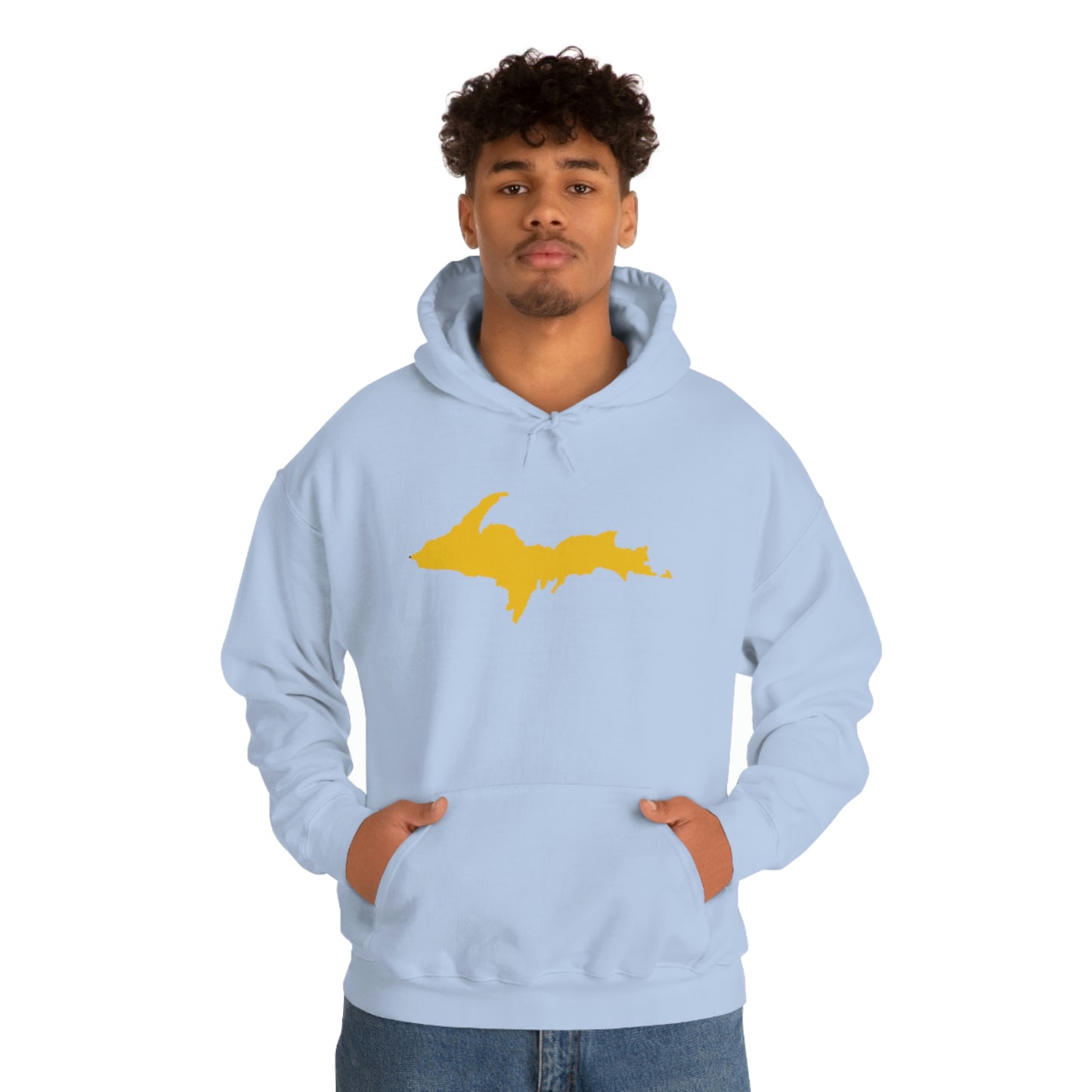 Michigan Upper Peninsula Hoodie (w/ Gold U.P. Outline) | Unisex Standard