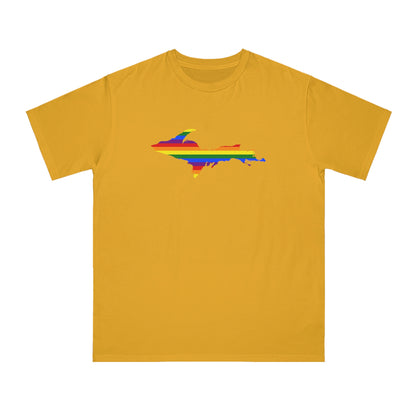 Michigan Upper Peninsula T-Shirt (w/ UP Pride Flag Outline) | Organic Unisex