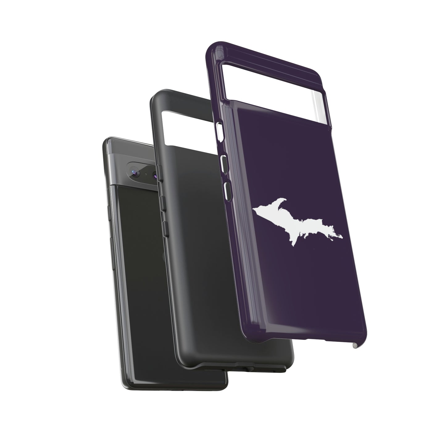 Michigan Upper Peninsula Tough Phone Case (Blackcurrant w/ UP Outline) | Samsung & Pixel Android