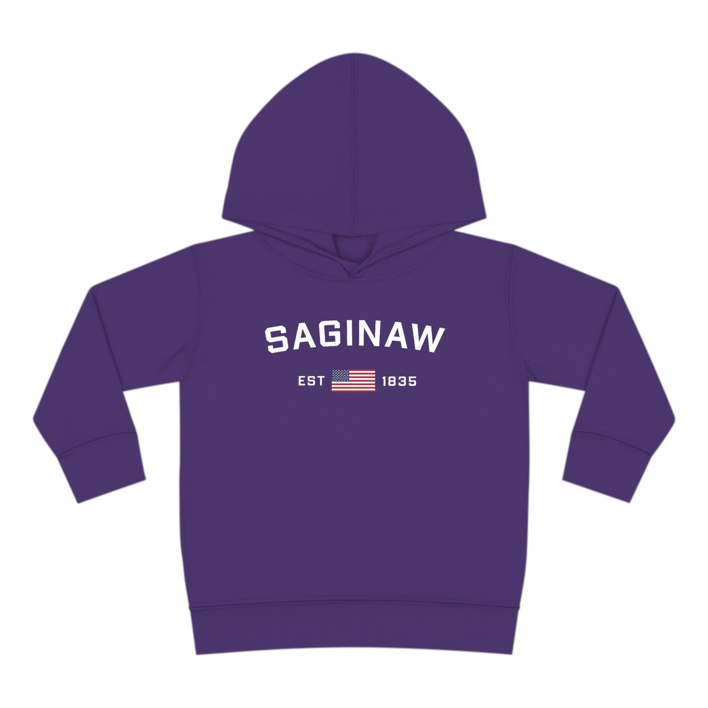 'Saginaw EST 1835 ' Hoodie (w/USA Flag Outline) | Unisex Toddler