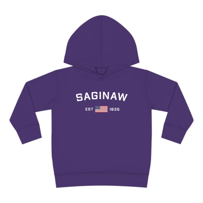 'Saginaw EST 1835 ' Hoodie (w/USA Flag Outline) | Unisex Toddler