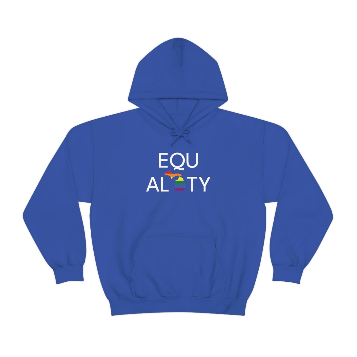 Michigan 'Equality' Hoodie (w/ LGBTQ Pride Colors) | Unisex Standard