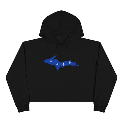 Michigan Upper Peninsula Cropped Hoodie (w/ UP Quebec Flag Outline)