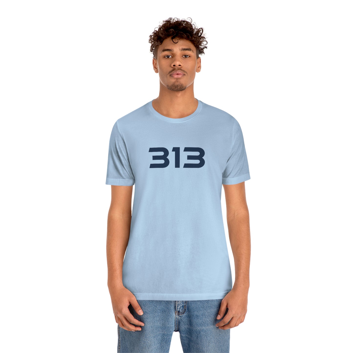 Detroit '313' T-Shirt (Futuristic Sans Font) | Unisex Standard Fit