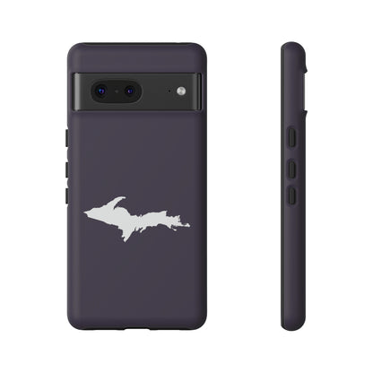 Michigan Upper Peninsula Tough Phone Case (Blackcurrant w/ UP Outline) | Samsung & Pixel Android