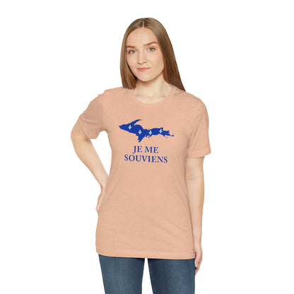 Upper Peninsula 'Je Me Souviens' T-Shirt (w/ UP Quebec Flag Outline) | Unisex Standard Fit