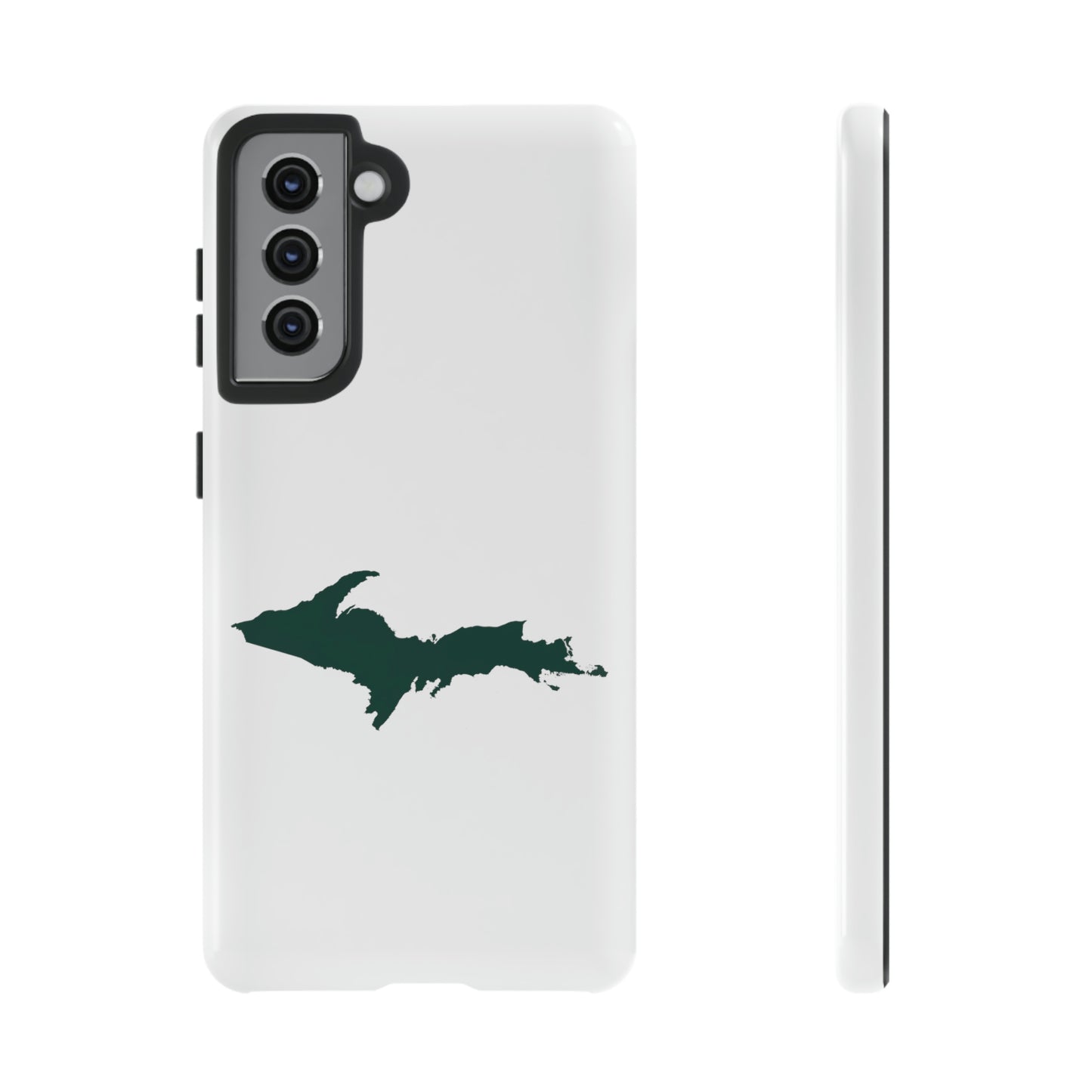 Michigan Upper Peninsula Tough Phone Case (w/ Green UP Outline) | Samsung & Pixel Android