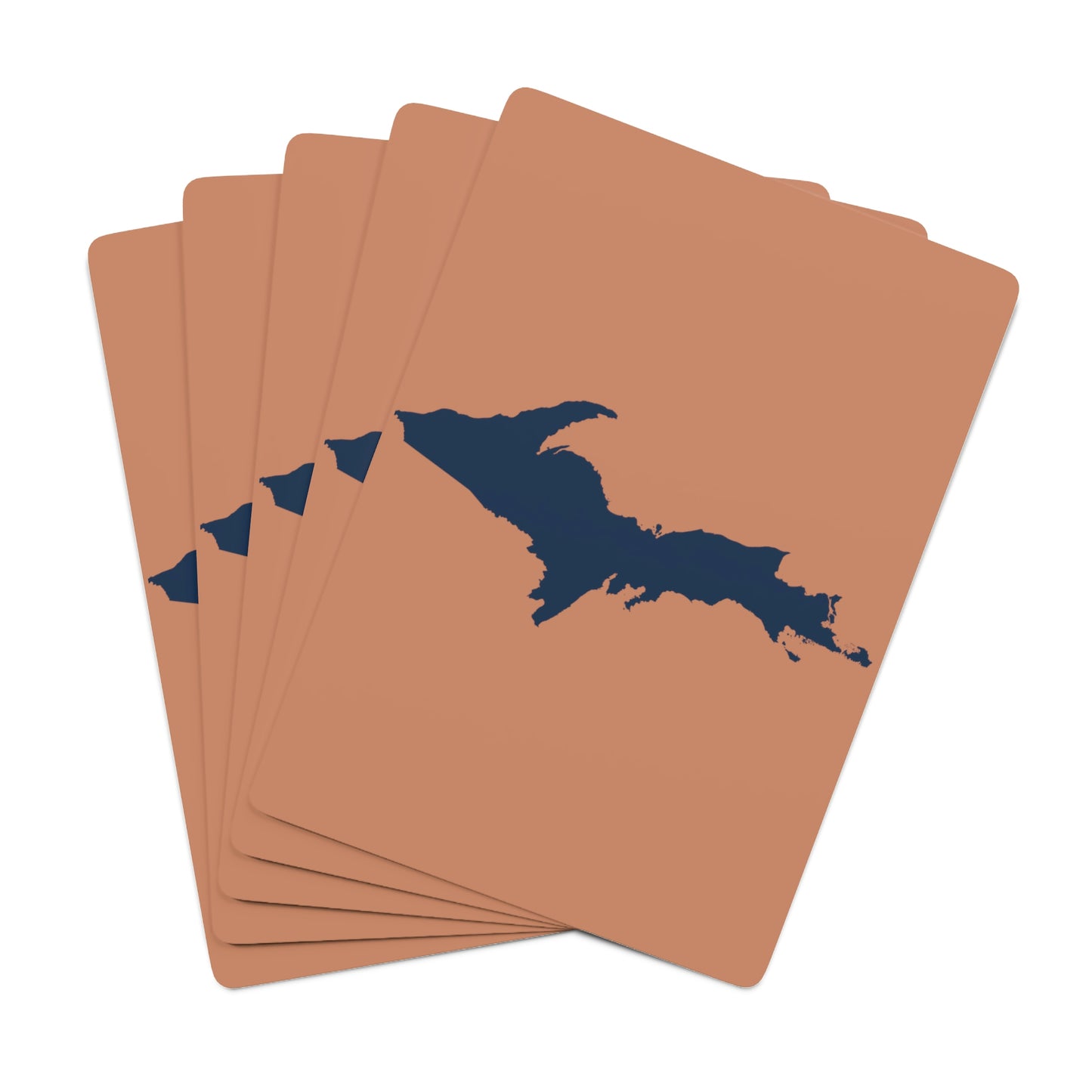 Michigan Upper Peninsula Poker Cards (Copper w/ Navy UP Outline)