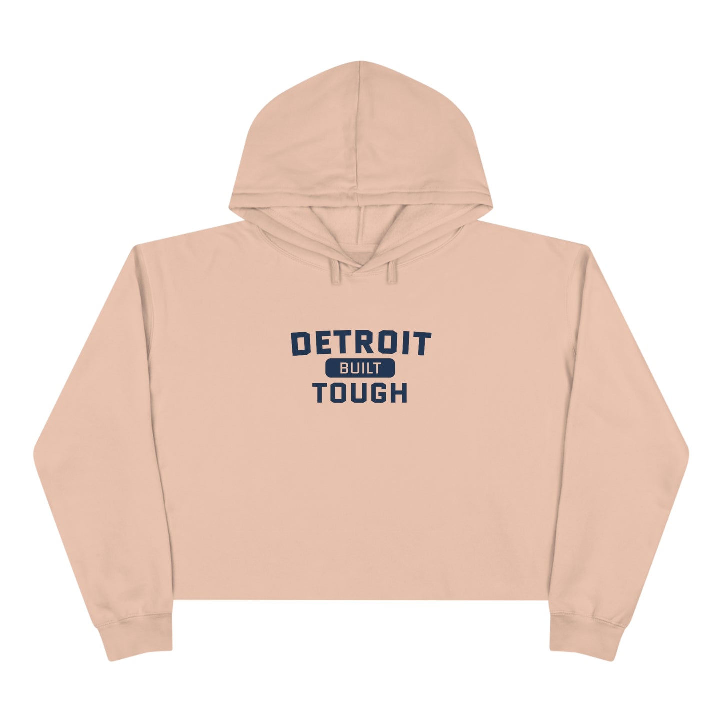 'Built Detroit Tough' Hoodie | Women's Cropped Relaxed Fit