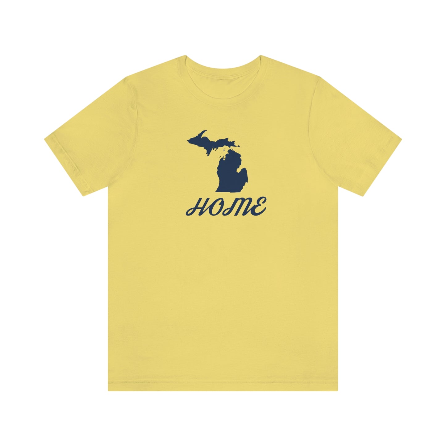 Michigan 'Home' T-Shirt (Retro Script Font) | Unisex Standard Fit