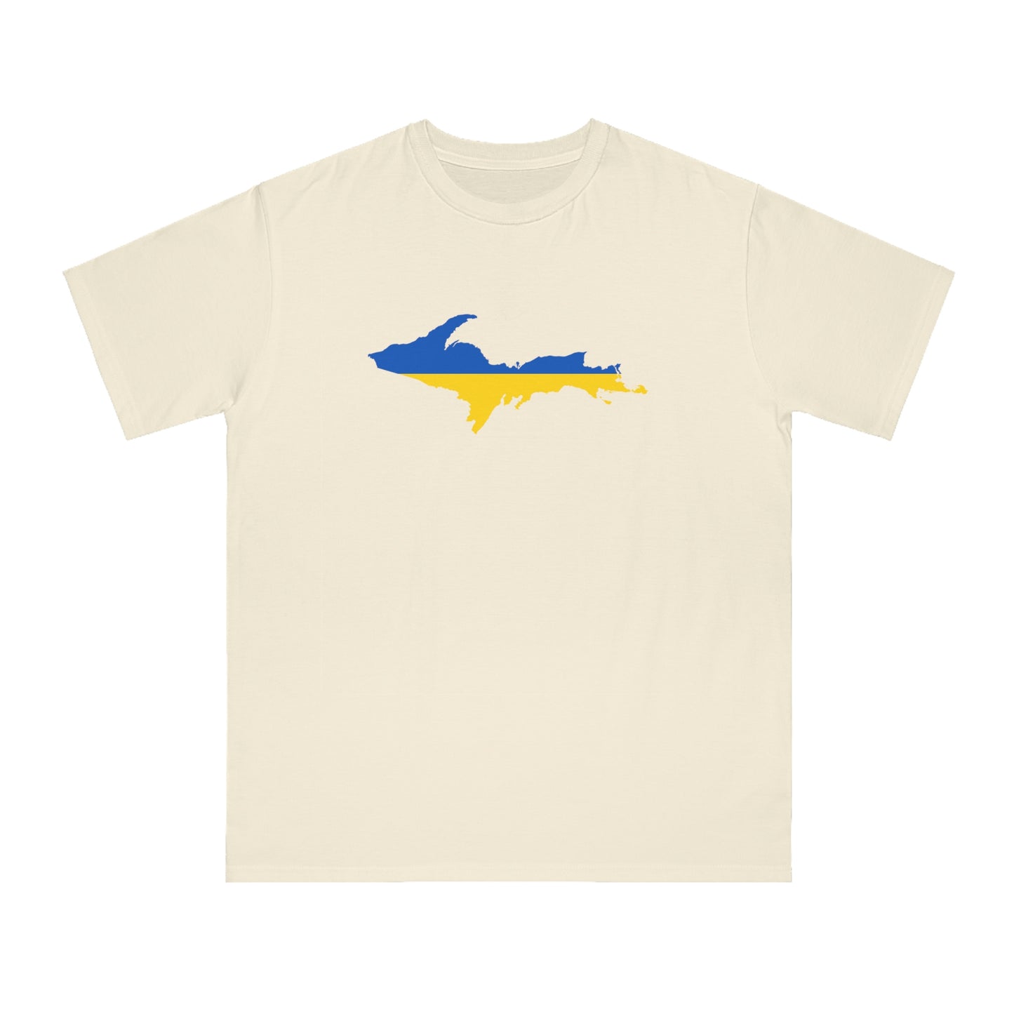 Michigan Upper Peninsula T-Shirt (w/ UP Ukraine Flag Outline) | Organic Unisex