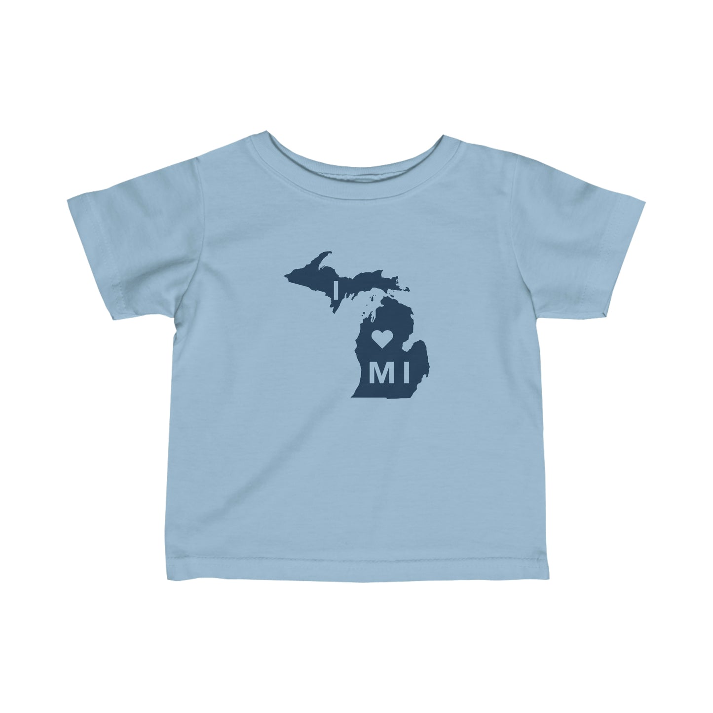 Michigan 'I ♡ MI' T-Shirt (Full Body Outline) |  Infant Short Sleeve