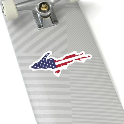Michigan Upper Peninsula Kiss-Cut Sticker (w/ UP USA Flag Outline)