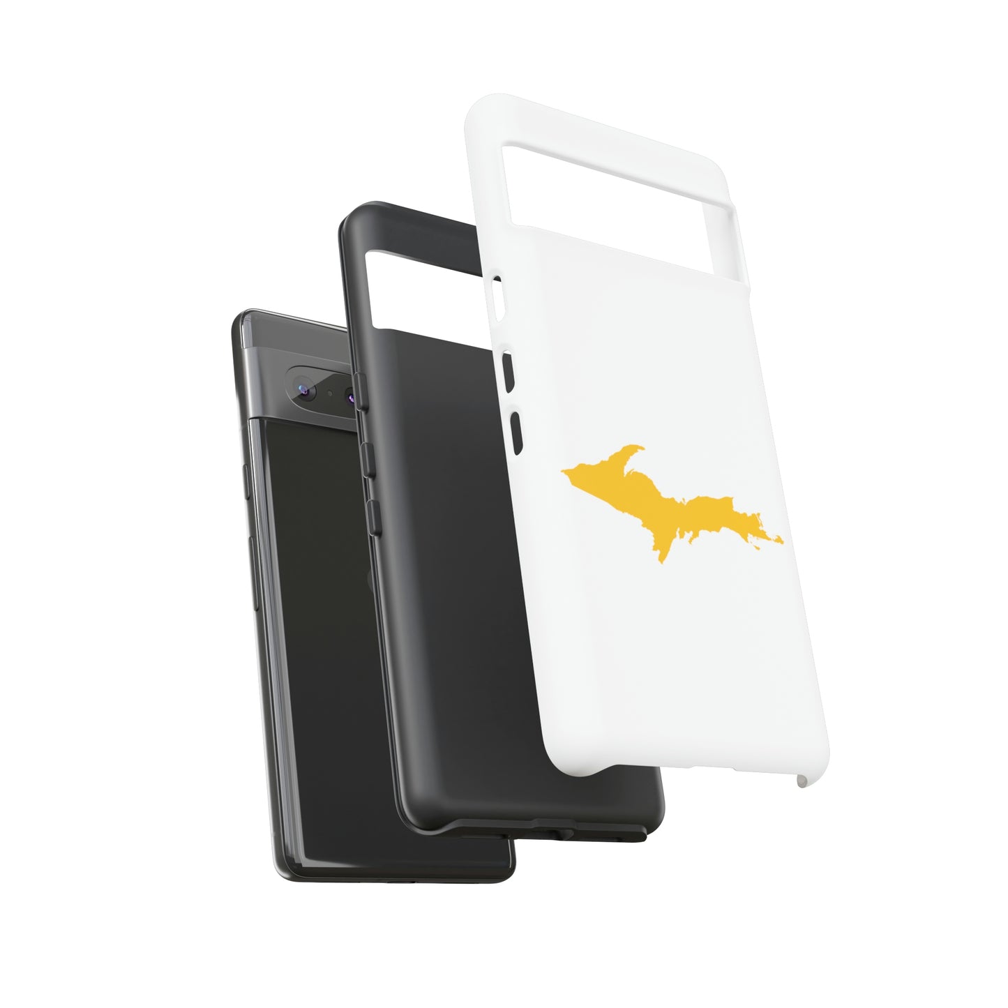 Michigan Upper Peninsula Tough Phone Case (w/ Gold UP Outline) | Samsung & Pixel Android