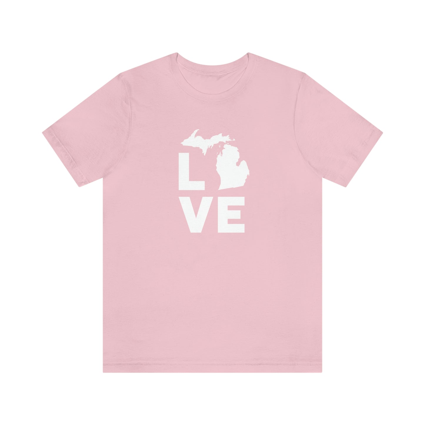 Michigan 'Love' T-Shirt (Geometric Sans Font) | Unisex Standard Fit