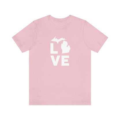 Michigan 'Love' T-Shirt (Geometric Sans Font) | Unisex Standard Fit