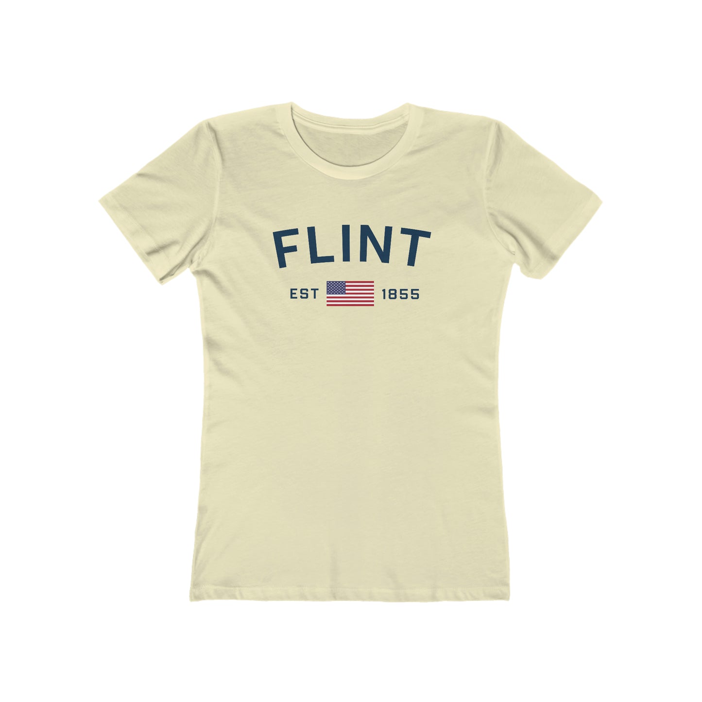 'Flint EST 1855' (w/USA Flag Outline) | Women's Boyfriend Cut