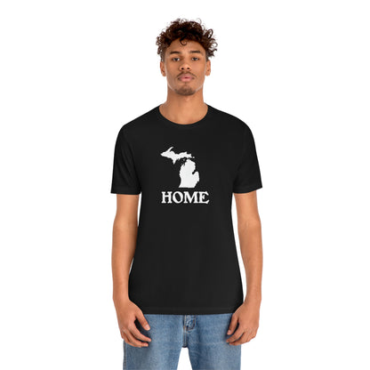 Michigan 'Home' T-Shirt (Woodcut Font) | Unisex Standard Fit