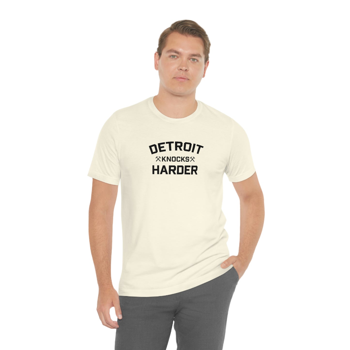 'Detroit Knocks Harder' T-Shirt | Unisex Standard Fit