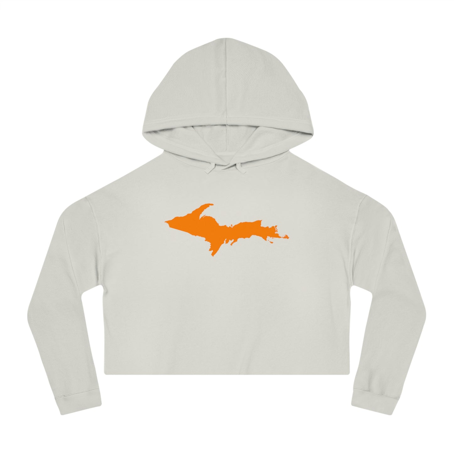 Michigan Upper Peninsula Hoodie (w/ Orange UP Outline) | Lightweight Cropped