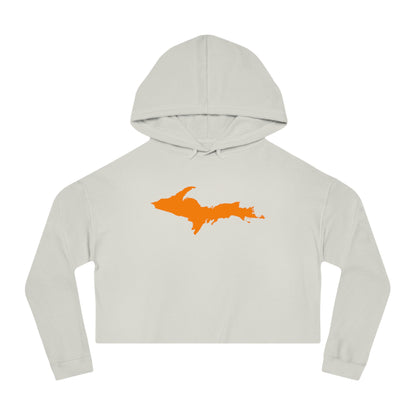 Michigan Upper Peninsula Hoodie (w/ Orange UP Outline) | Lightweight Cropped