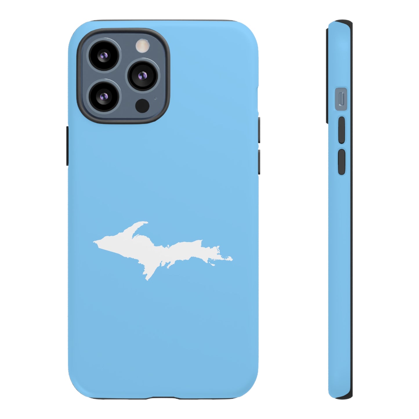 Michigan Upper Peninsula Tough Phone Case (McNamera Blue w/ UP Outline) | Apple iPhone