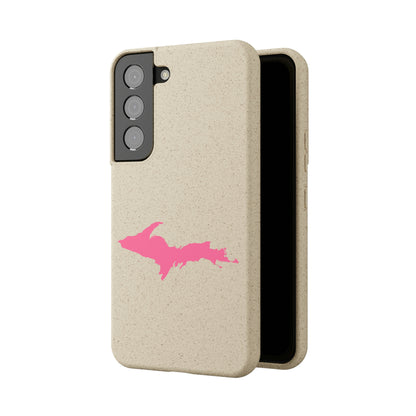 Michigan Upper Peninsula Biodegradable Phone Cases (w/ Pink UP Outline) | Samsung Android