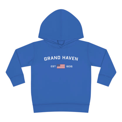 'Grand Haven' Hoodie (w/USA Flag Outline) | Unisex Toddler