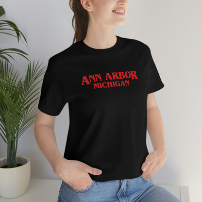 'Ann Arbor Michigan' ' T-Shirt (1980s Drama Parody) | Unisex Standard Fit