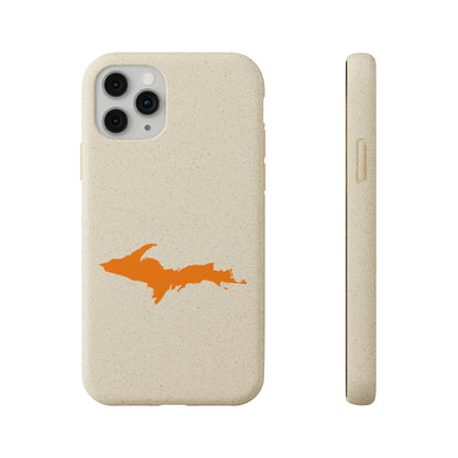 Michigan Upper Peninsula Biodegradable Phone Cases (w/ Orange UP Outline) | Apple iPhone