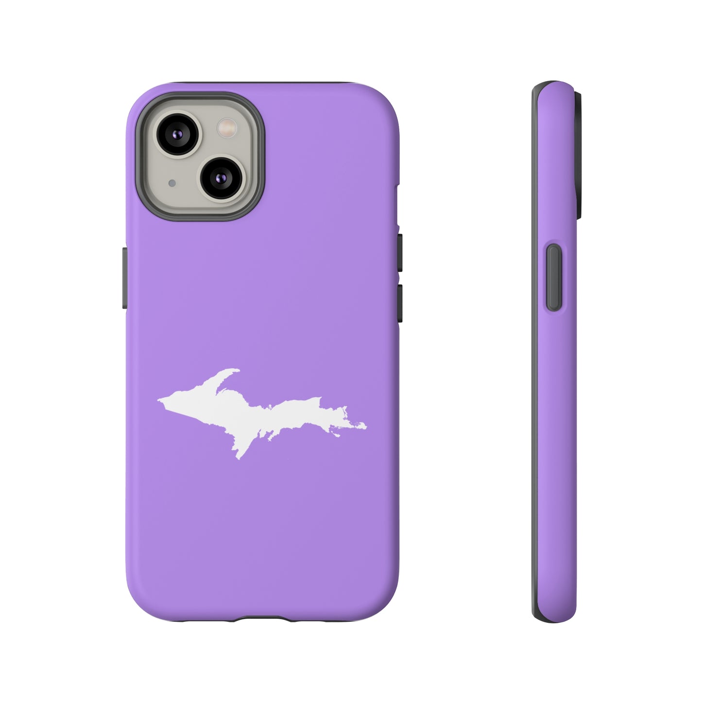 Michigan Upper Peninsula Tough Phone Case (Lavender w/ UP Outline) | Apple iPhone