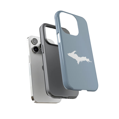 Michigan Upper Peninsula Tough Phone Case (B24 Liberator Grey w/ UP Outline) | Apple iPhone