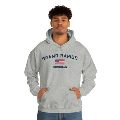 'Grand Rapids Michigan' (w/USA Flag Outline) | Unisex Standard