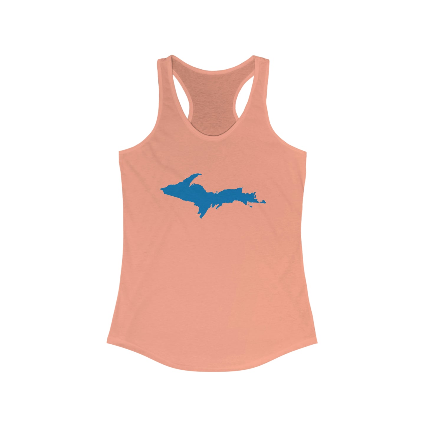 Michigan Upper Peninsula Tank Top (w/ Azure UP Outline) | Women's Racerback