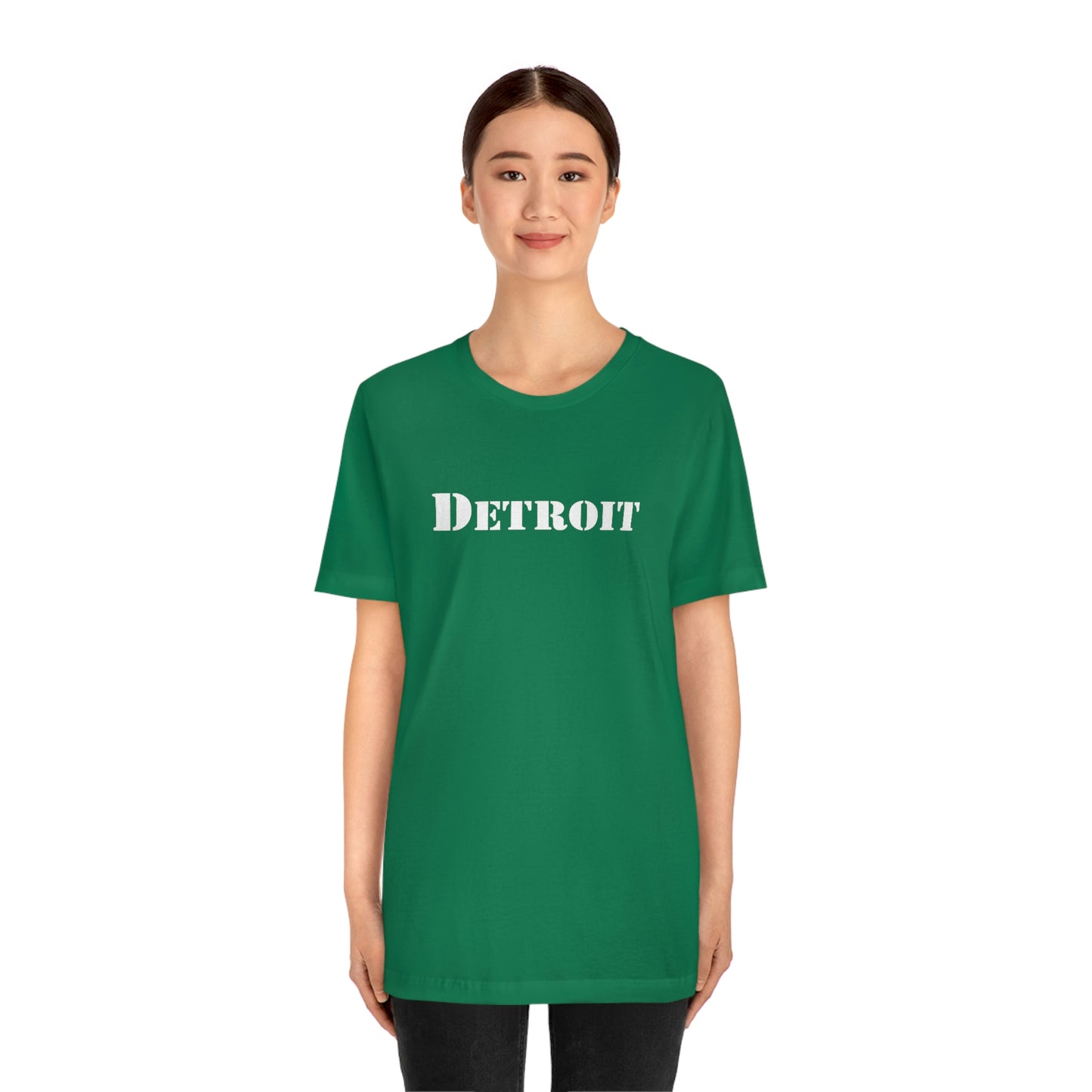 'Detroit' T-Shirt (Army Stencil Font) | Unisex Standard Fit