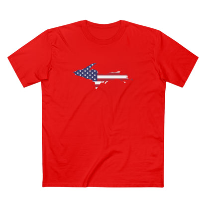 Michigan Upper Peninsula T-Shirt (w/ UP USA Flag Outline) | Men's Heavyweight