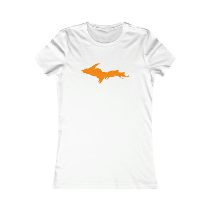 Michigan Upper Peninsula T-Shirt (w/ Orange UP Outline) | Women's Slim Fit