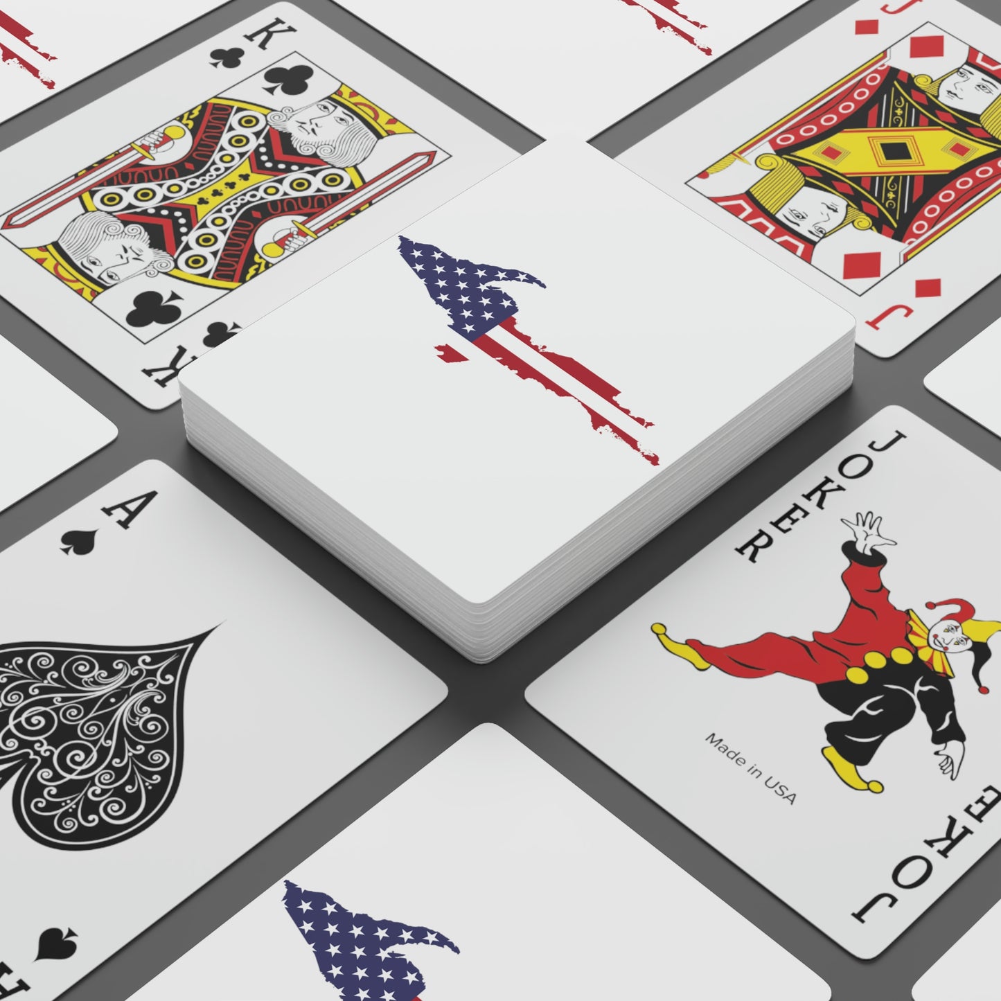 Michigan Upper Peninsula Poker Cards (w/ UP USA Flag Outline)