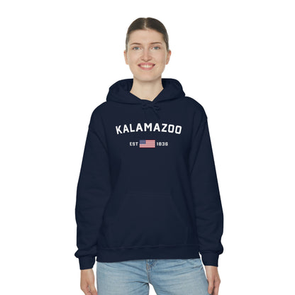 'Kalamazoo EST 1836' (w/USA Flag Outline) | Unisex Standard