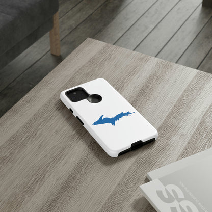 Michigan Upper Peninsula Tough Phone Case (w/ Azure UP Outline) | Samsung & Pixel Android