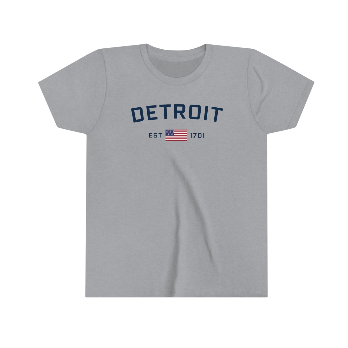 'Detroit Michigan' T-Shirt (w/Old French D) | Youth Short Sleeve