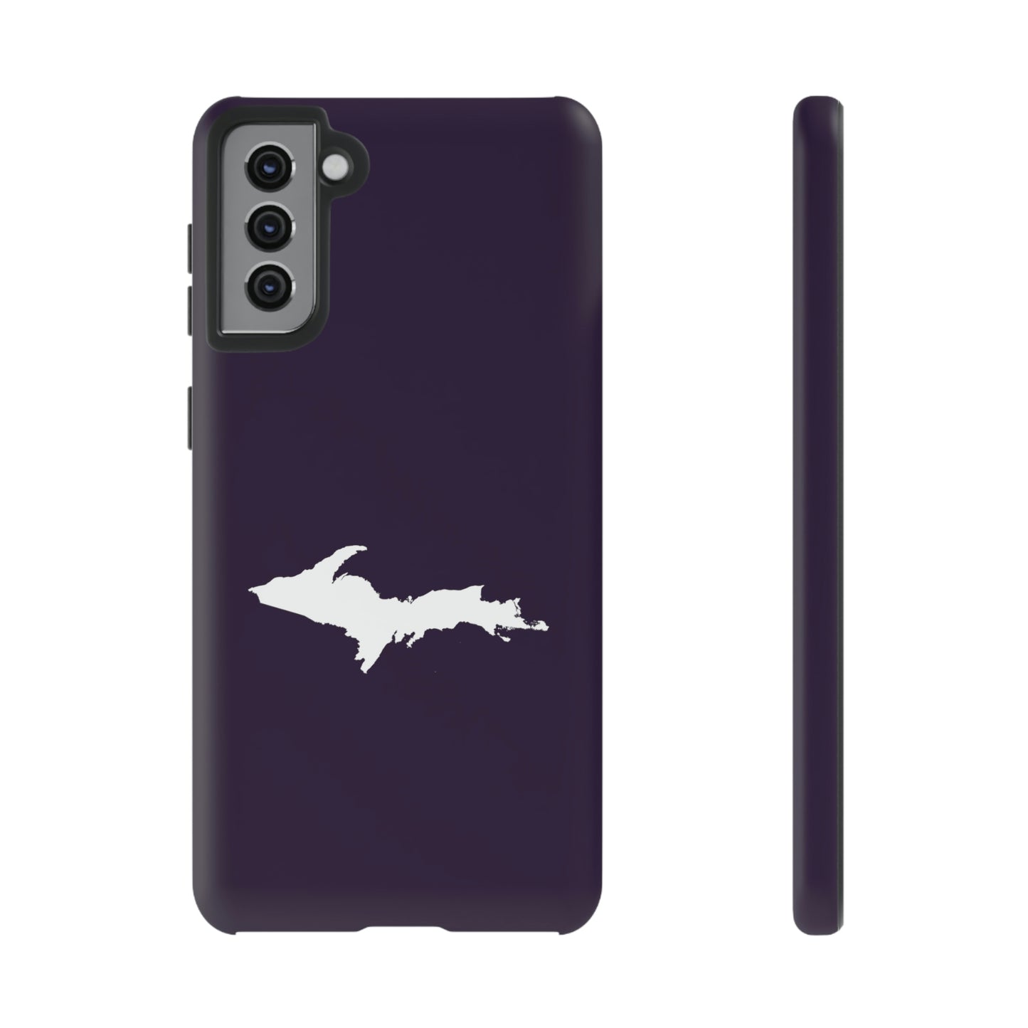 Michigan Upper Peninsula Tough Phone Case (Blackcurrant w/ UP Outline) | Samsung & Pixel Android