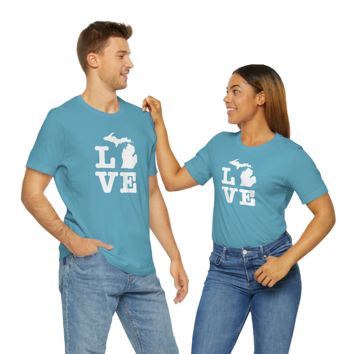 Michigan 'Love' T-Shirt (Typewriter Font) | Unisex Standard Fit