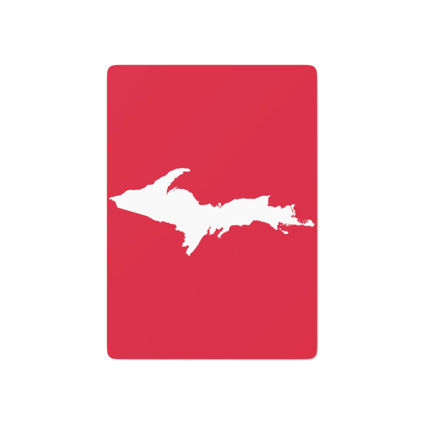 Michigan Upper Peninsula Poker Cards (Lighthouse Red w/ UP Outline)