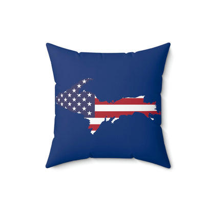 Michigan Upper Peninsula Accent Pillow (w/ UP USA Flag Outline) | Dearborn Blue