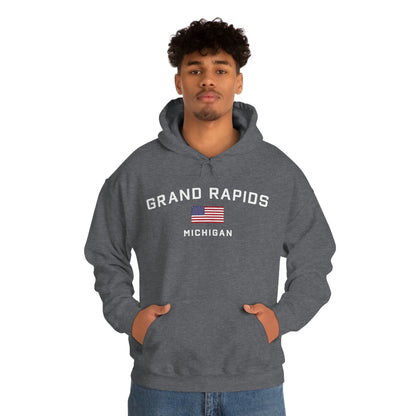 'Grand Rapids Michigan' (w/USA Flag Outline) | Unisex Standard