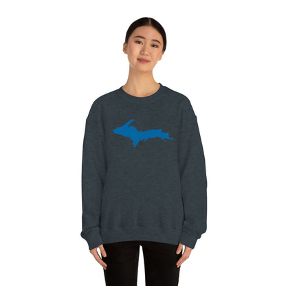 Michigan Upper Peninsula Sweatshirt (w/ Azure UP Outline) | Unisex Standard